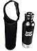 Ultimate Covert Bottle Cooler- Beer Bottle Protection and Cooler with Neoprene Cover (Black Powder-Coated Stainless Steel)