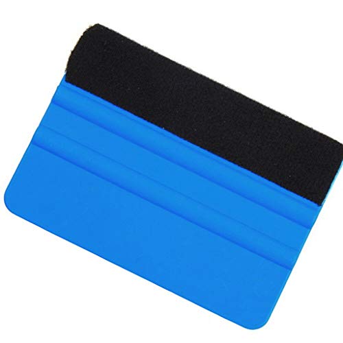 image for Wllsagl Xouwvpm Wallpaper Filming Tool Blue Plastic Felt Edge Squeegee