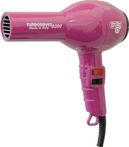 Click Here to See More Images ETI 3200 Turbo Hair Dryer 1900w 2 Speeds, 4 Heats, 2 Nozzles + Salon Length Cord Fuchsia UK 3 PIN Plug 240V