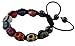 Tibetan Multi-Color Prayer Beads Shamballa Skull Bracelet Wrist Mala