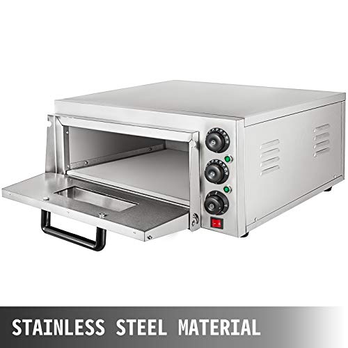 VEVOR 14'' Commercial Pizza Oven Countertop,110V 2000W Stainless Steel