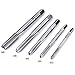 ATOPLEE 5pcs HSS 6542 Machine Screw Metric Thread Plug Taps Set M3 M4 M5 M6 M8