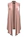 B.I.L.Y BILY Women's Classic Open Front Sleeveless Drape Cardigan Dusty Pink X-Large