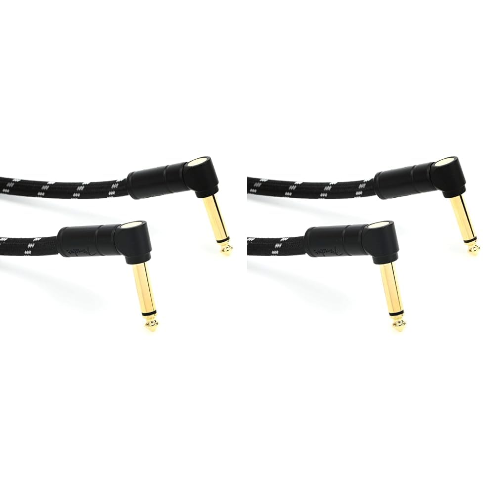Fender Deluxe Series - Instrument Cables - 3' (BQ 6) (Pack of 2)