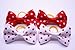 yagopet 20pcs/10pairs Small Dog Hair Bows Topknot Classic Polka Dots Small Bowknot with Rubber Bands Pet Grooming Products Mix Colors Pet Hair Bows Dog Hair Accessories