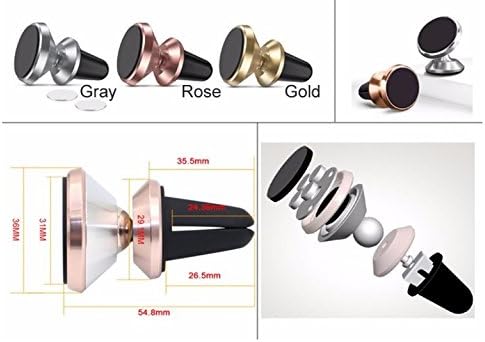 Magnetic Phone Car Mount / Rose Gold / Gold / Black / Champagne (Gold)