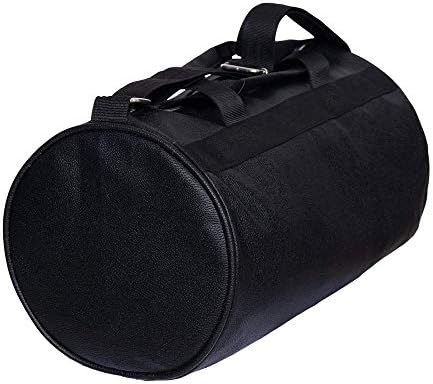 Fashionable and Durable PU Leather Travel Weekender Overnight Duffel Bag | Gym Sports Duffle Bags | Multi-Purpose Gym Bag & Duffel Bag for Men & Women (Black)