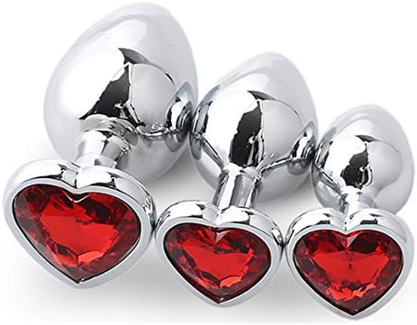 3PCS Metal Training Toy Heart Shape for Him or Her Red