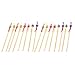uxcell 16 Pcs Assorted Color Japanese Doll Top Bamboo Earwax Tool Cleaner Scoop