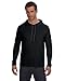 Anvil Lightweight Long Sleeve Hooded T-Shirt. 987 XX-Large Black / Dark Grey