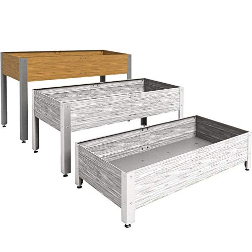 Suinga Mesa DE Cultivo Acero Galvanizado Efecto Madera. Largo ...