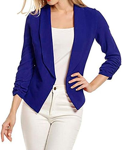 2018 New! Women's Casual Blazer 3/4 Sleeve Open Front Cardigan Work Office Jacket Short Coat