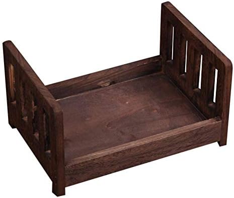 heresell Small Wooden Bed Newborn Photography Props,Photo Studio Crib Props For Photo Shoot Posing Sofa,cute Baby Photography Props