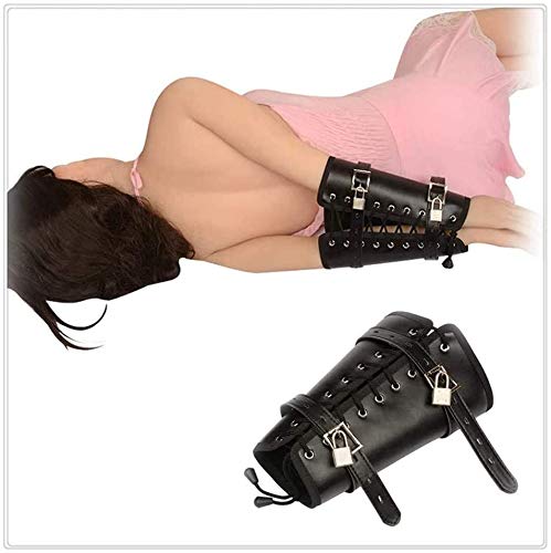 ranraner PU Leather Suit Full Luster Stretch Sexy SM Calf Hand Straps Gloves