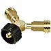 GASPRO Propane Tank Splitter, Propane Y Splitter, LP Gas Splitter Tee Valve, QCC1/Type1 Cylinder Bottle Brass T Adapter Connector for Propane Appliance BBQ Grill Camping Stove Heater