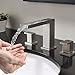 Waterfall Stainless Steel Two Handle Three Hole Widespread Bathroom Faucet, Brushed Nickel Bathroom Sink Faucet With Hoses