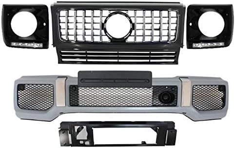KITT COFBMBW463AMGGTRHBC Front Bumper Assembly Chrome Central Front Grille 1989-2012
