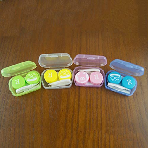 Lannmart 1set Travel Glasses Contact Lenses Box 6.5 x 4 x2cm Contact Lens Case for Eyes Care Kit Holder Container Gift