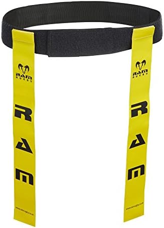 Ram Rugby Tag Belt Sets - Small/Large - Green/Blue/Red/Pink/Yellow/White - Set of 10 Belts - 20 Flags