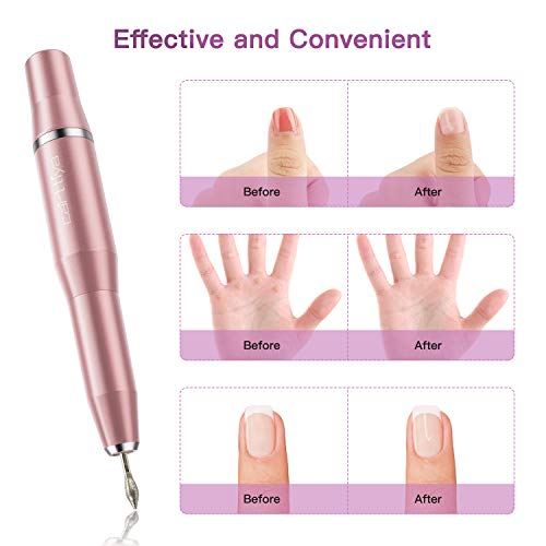 Electric Nail Drill, Carttiya Professional Efile for Acrylic, Gel Nails, Compact Nail File Drill with Nail Polishing Kit, Quiet and Efficient, Manicure Pedicure Polishing Shape Tool for Home Salon Use