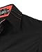 jeansian Men's Slim Fit Long Sleeves Casual Shirts 2028 Black M
