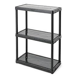 Gracious Living 3 Shelf Fixed Height Solid Light
