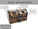 Pirate Treasure Chest Wood Keepsake Jewelry Box Treasure Box 5.5x3x3.25 By Well Pack Box (Small)