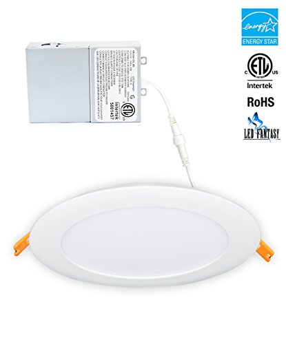 LED FANTASY 6-Inch 14W 120V Recessed Ultra Thin Ceiling LED Light Retrofit Downlight Wafer Panel Slim IC Rated ETL Energy Star 1069 lumens (Daylight 5000k, 1 pack)