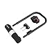 ENKEEO Bike U Lock with Twistable and Corrosion Resistant Cover 10''L x 6.5'' 1 Lock Mount, 2 Reversible Keys, Black