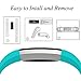 GEAK Compatible with Fitbit Alta and fitbit Alta HR Band, Soft Classic Accessories Sport Bands Compatible for Fitbit Alta HR/Fitbit Ace,White Teal Pink,Small