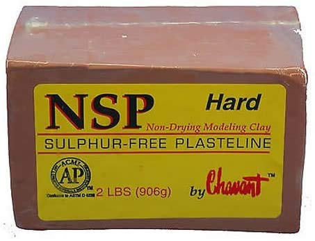 Chavant NSP Hard - Sulfur-Free Plasteline Fine Art Clay - 2lb Block (906g)