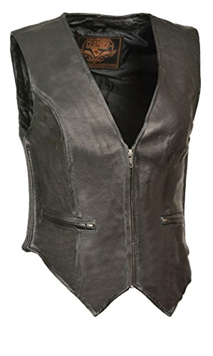 Milwaukee Leather Women's Classic Four Snap Vest (Black, 5X-Large)
