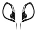 Panasonic Sports Clip Earbud Headphones RP-HS34-K (Black) Water Resistant, Tough, Durable, Adjustable Ear Clip, Ultra Light