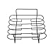 Urban Deco Rib Racks for Smoking Grill Racks for BBQ Non Stick Steel Roasting Standing Grill Rack - Holds 4 Smoker Rib Rack for Grilling & Barbecue (Black-2Pack)