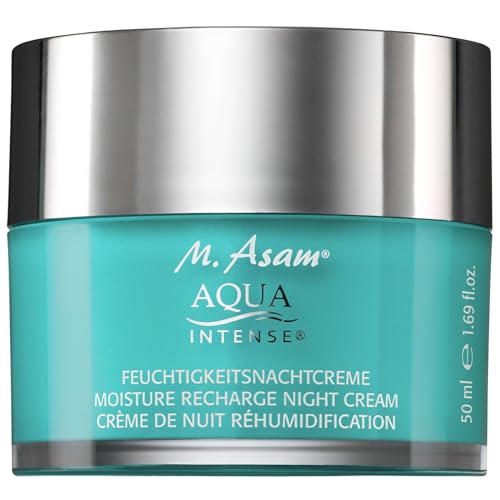 M. Asam AQUA INTENSE Hyaluron Nachtcreme (50 ml) - intensive Regeneration über Nacht & für einen erholten Teint am Morgen, spendet Feuchtigkeit & verb