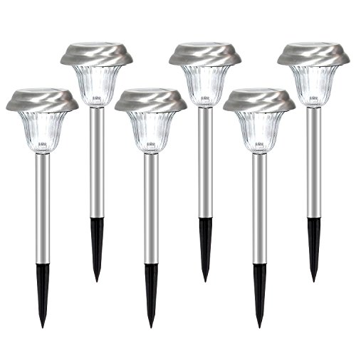 Ohuhu stainless steel solar garden lights / path lights…