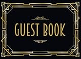 Guest Book: Black & Gold Art Deco Theme by Art Deco Guestbooks