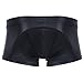 CHICTRY Mens Patent Leather Underwear Backless Box Briefs Swimwear Shorts Black Medium(Waist:27.5-36.0