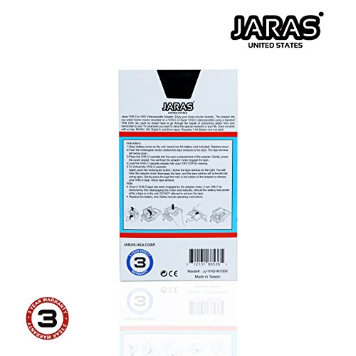 Jaras-Jj-Vhs-M1000-Motorized-Vhs-C-Video-Cassette-Premium-Adapter