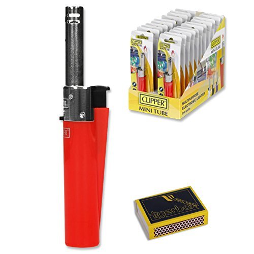 12 PACK Refillable Long Reach Tube Nose Clipper Lighter For Open Fires Log Stoves BBQ Candles