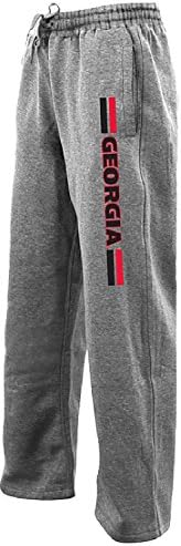 Georgia Bulldogs Grey Sprint Poly Fleece Synthetic Sweatpants (XXL=38-39)