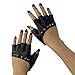New Lady Gaga Sexy Diva Art Black Rivet Fingerless PU Leather Five Fingers Dress Driving Gloves