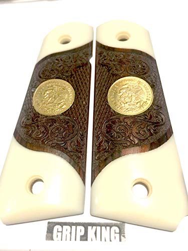 1911 GRIPS,FITS RUGER,TAURUS,SPRINGFIELD,REMINGTON,COLT,KIMBER,WILSON,ITHACA,CLONES. MEXICAN CENTAVOS,SALE $43.88 - Thumbnail 2