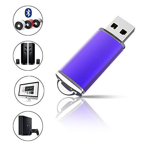 KEXIN Flash Drive 64 GB USB Flash Drive Pack Thumb Drive Multiple Color USB Memory Sticks Pen Drives USB 2.0, Black/Blue/Green/Purple/Red (5 Pack 64GB) - Thumbnail 3