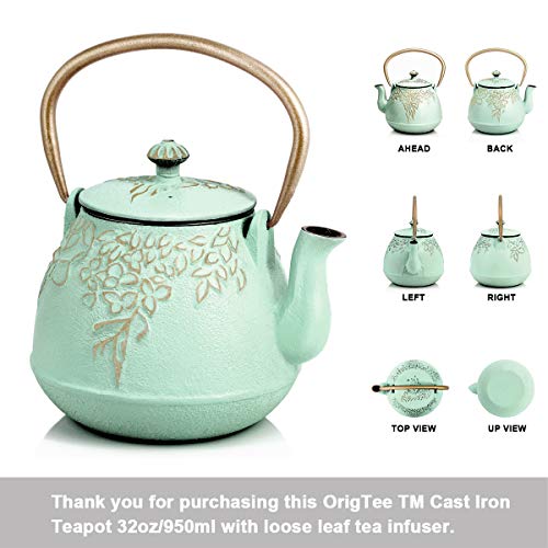 Cast Iron Teapot,Tea kettle cast iron,Tea pot with infusers for loose