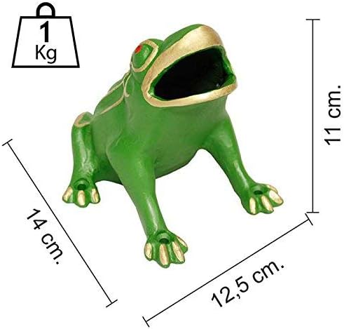 CADENAS ® - Frog Game/Sapo Game/Toad in the Hole Game “Complete” cast iron: 1 Frog/Sapo and 10 Tokens, Green - Image 3