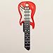 Red Electric Guitar Shaped Rockin' Key Schlage SC1