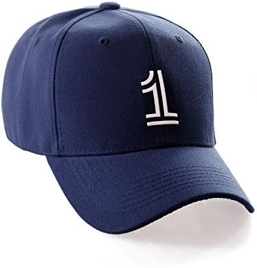 Classic Baseball Hat Custom A to Z Initial Team Letter, Navy Cap