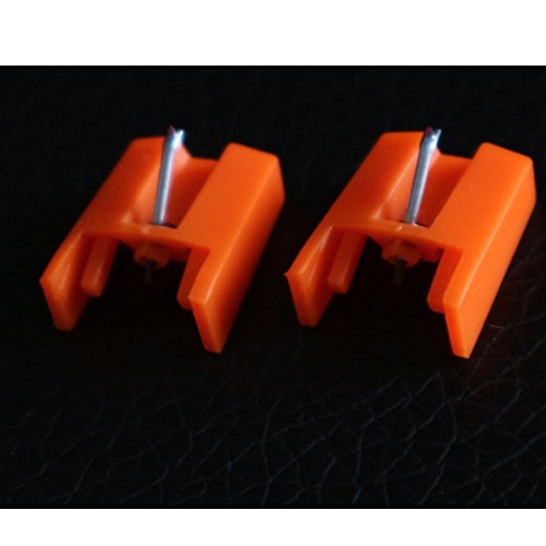 Diamond Stylus Ceramic Moving Magnet Replacement Needle Stylus for IONTurntable record players (Orange)