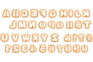 Puocaon Letters Polymer Clay Cutters - 40 Pcs Alphabet Numbers Clay Earring Cutters Customized Jewelry Design Supplies